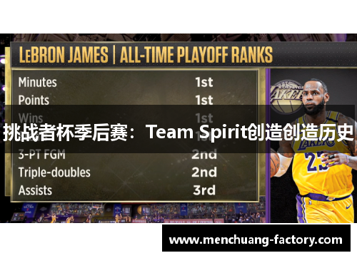 挑战者杯季后赛：Team Spirit创造创造历史